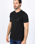 Mens Modern Fit Stretch Crystals T-Shirt