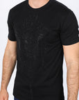 Mens Modern Fit Stretch Crystals T-Shirt