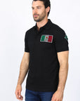 Mens Modern Fit Stretch MEXICO Embroidery Polo