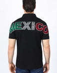 Mens Modern Fit Stretch MEXICO Embroidery Polo