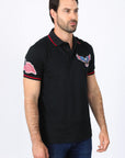 Mens Modern Fit Stretch USA Embroidery Polo