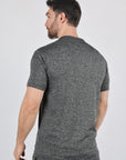 Mens Modern Fit Stretch Henley T-Shirt with Logo