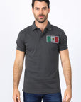 Mens Modern Fit Stretch MEXICO Embroidery Polo