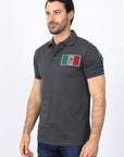 Mens Modern Fit Stretch MEXICO Embroidery Polo