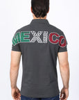 Mens Modern Fit Stretch MEXICO Embroidery Polo