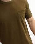 Classic Cotton Knit Brown T-Shirt