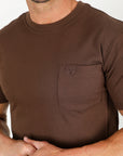 Classic Cotton Knit Brown T-Shirt