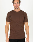 Classic Cotton Knit Brown T-Shirt