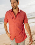 Men's Fishing Salmon Short Sleeve Shirt