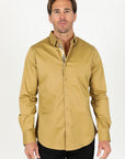 Satin Solid Shirt - Khaki