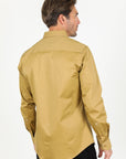 Satin Solid Shirt - Khaki