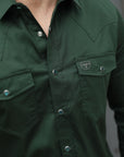 Men's Modern Fit Solid Green Dress Shirt