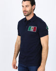 Mens Modern Fit Stretch MEXICO Embroidery Polo