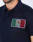 Mens Modern Fit Stretch MEXICO Embroidery Polo