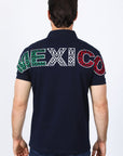 Mens Modern Fit Stretch MEXICO Embroidery Polo
