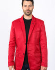 Men's Double Button Red Blazer