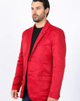 Men's Double Button Red Blazer