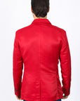 Men's Double Button Red Blazer
