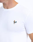 Men's Rooster Logo Cotton White T-Shirt