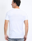 Men's Rooster Logo Cotton White T-Shirt