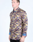 Satin Cotton/Spandex Long Sleeve Shirt