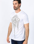 Mens Modern Fit Stretch Crystals T-Shirt