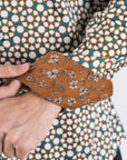 Small Print Satin Cotton/Spandex Long Sleeve Shirt
