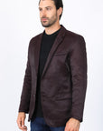 Men's Double Button Wine Blazer