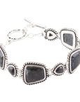 Midnight Labradorite and Sterling Silver Toggle Bracelet