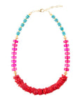 Mija Red Coral Chunky Necklace