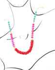 Mija Red Coral Chunky Necklace