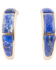 Mila Blue Lapis Hoop Golden Earrings