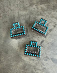 Mini Square Turquoise Claw Hair Clip