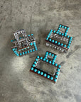 Mini Square Turquoise Claw Hair Clip