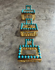 Mini Square Turquoise Claw Hair Clip
