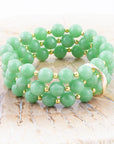 Mint Green Agate Triple Stretch Bracelet Set
