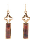 Mission Red Rainbow Jasper Earrings