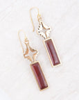 Mission Red Rainbow Jasper Earrings