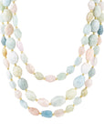 Mixed Morganite Pastel Statement Strand Necklace
