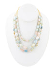 Mixed Morganite Pastel Statement Strand Necklace