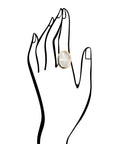 Mother of Pearl and Bronze Oval Ring