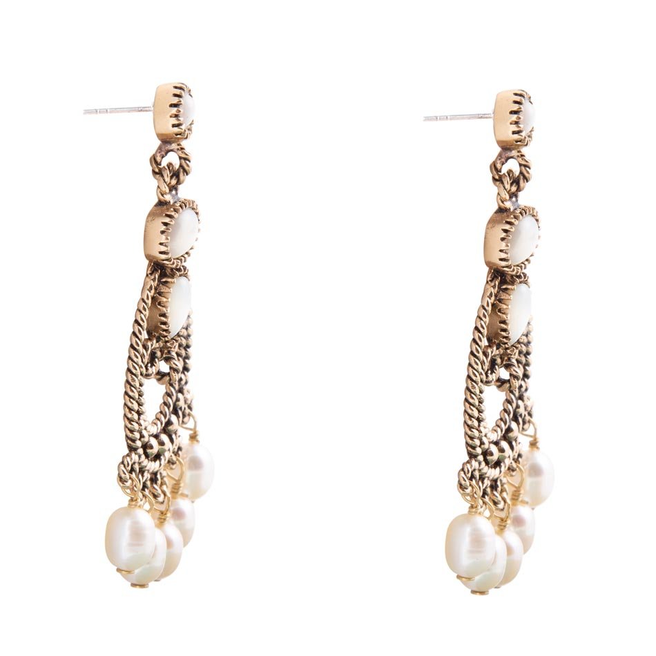 Mother of Pearl Chandelier Earrings