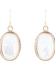 Mother of Pearl Faceted Oval Earring