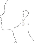 Mother of Pearl Faceted Oval Earring