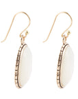 Mother of Pearl Faceted Oval Earring