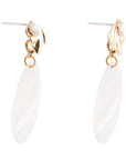 Mother of Pearl Slab Drop Earrings