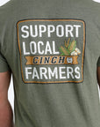 Cinch Support Local Farmer Tee - Olive