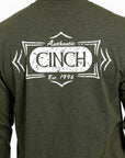 Men's Cinch Authentic Long Sleeve Tee - Heather Olive