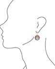 Native Color Multi-Stone Blue Turquoise Golden Drop Earrings
