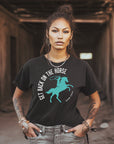 Get Back on the Horse Black Graphic Tee Shirt - Bourbon Cowgirl